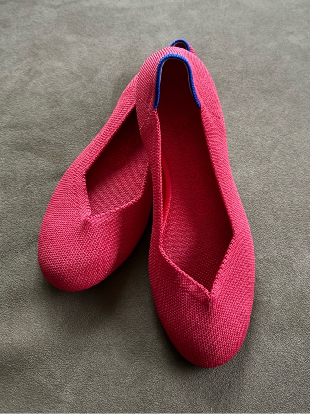 Rothy's Showstopper Red V‑Cut Slip-On Flats